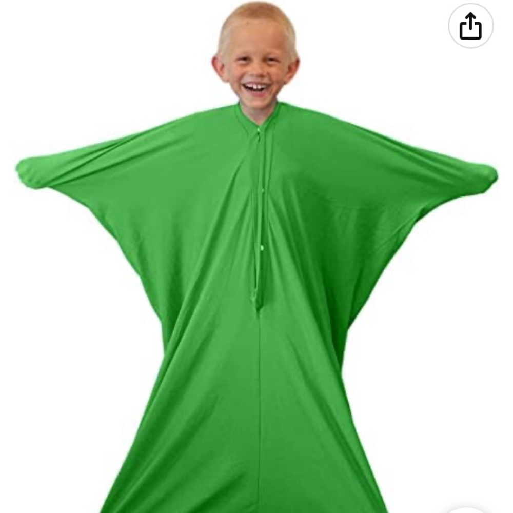 Green Sensory deprivation blanket / sack cocoon. For calming / anti anxiety NEW